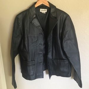 Bagatelle vgt black 100% leather jacket